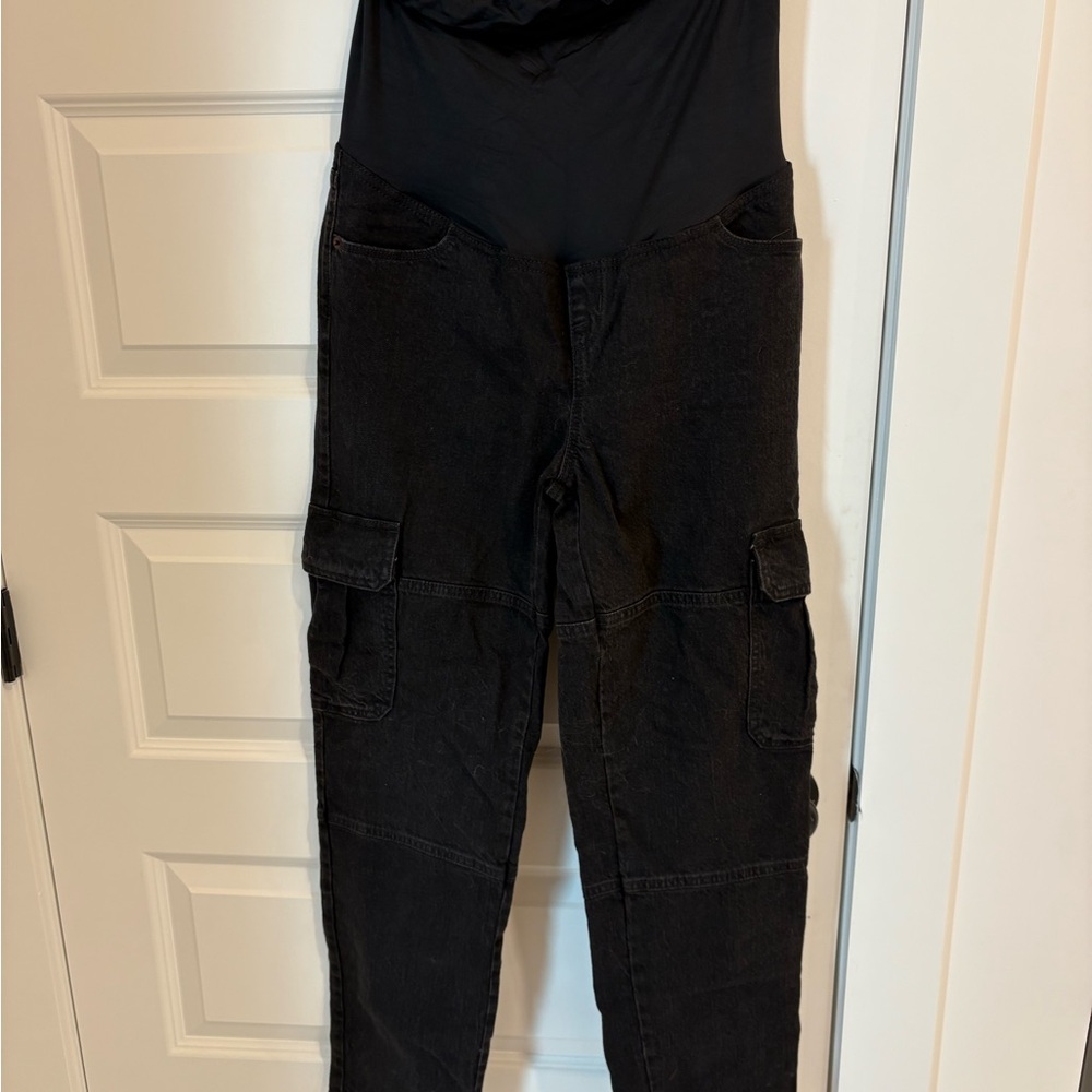 Black Cargo Overalls